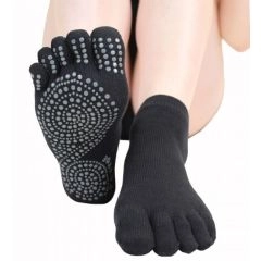 TOETOE Anti-Slip Yoga & Pilates Ankel-Tåsokker Sort - 