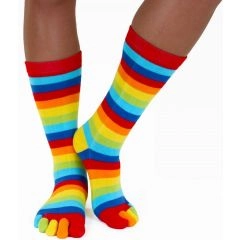 Stribede tåsokker, Toetoe Essential, str. 35-46 - Basis tåsokker