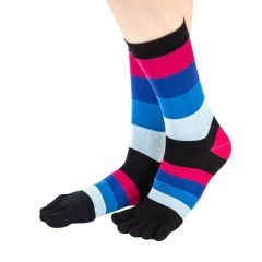 TOETOE Essential tåsokker med striber til mænd. str. 41-48 - Basis tåsokker