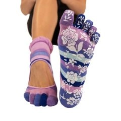 Pink Yoga & Pilates Anti-Slip Tåstrømper Serene - 
