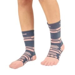 Løbesokker med tæer, TOETOE Running Ankle lyserød - 