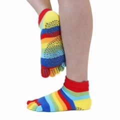 TOETOE Yoga & Pilates Anti-Slip Sole Trainer, Rainbow - 