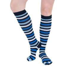 ToeToe Knæstrømper Med Tæer, Denim, Str. 35-46