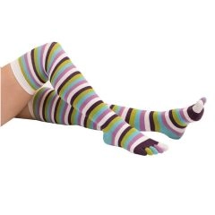 ToeToe Essential Over Knee Stribede, Twilight