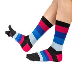 ToeToe Essential tåsokker med striber til mænd, str. 41-48